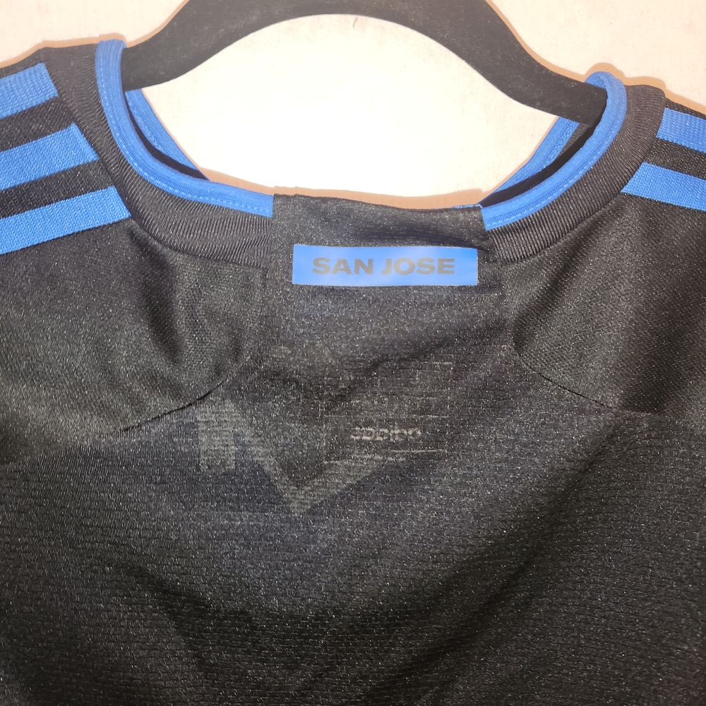 Adidas Blue and Black Soccer Jersey - Picture 7 of 8
